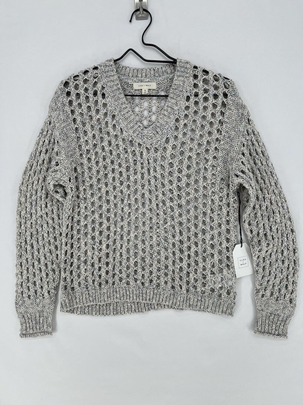 NWT Cleo + Wolf Open Knit Sweater Small Coastal Boho Beach Cover Up
